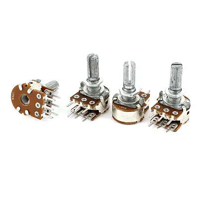 

4 Pcs B50K 50K ohm 20mm Shaft Long Rotary Linear Dual Taper Potentiometer