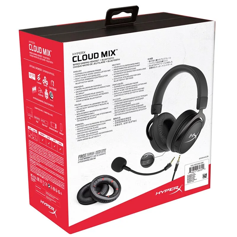 Оригинальные наушники kingston HyperX Cloud Mix, двухзвуковая Беспроводная Bluetooth игровая гарнитура для мобильного телефона, компьютера Xbox PS