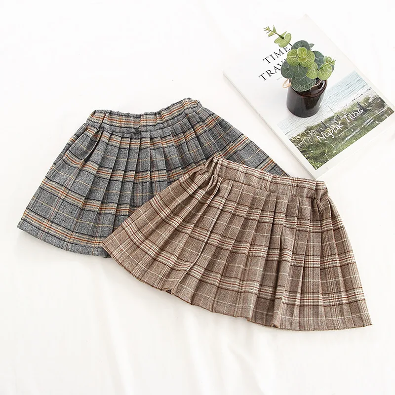 

2019 New Spring Item Girl Plaid Skirt Two Colors