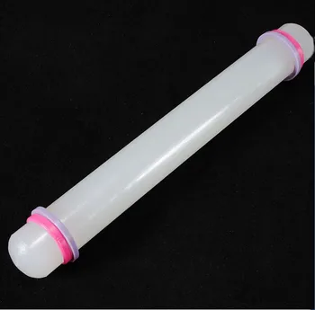 

White 23cm Non-stick Glide Fondant Rolling Pin Fondant Cake Dough Roller Decorating Cake Roller Crafts Baking Cooking Tool E226