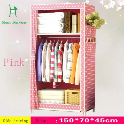 Louis Fashion Small Single Bedroom Wardrobe Simple Cloth Dust