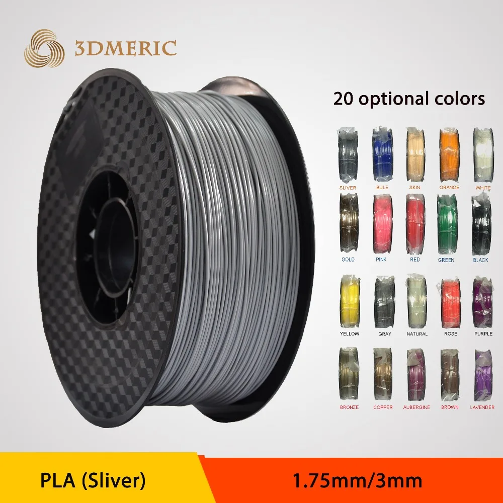 

Sliver PLA 3D Print Filament 1.75MM 3D For 3D Printer Pen for 3D Printer Reprap Wanhao Makerbot