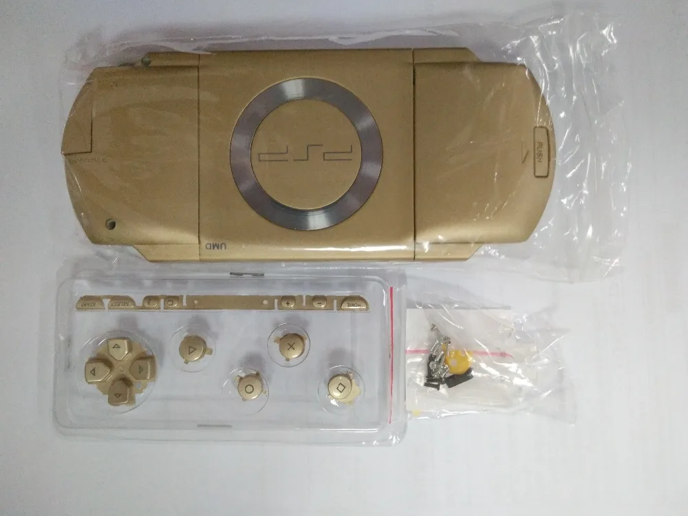 Gold for PSP2000 PSP 2000 For PSP1000 PSP 1000 Gold Color Full Housing