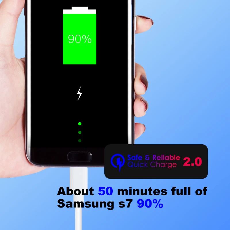 Lungfish المصغّر USB سريع تهمة USB كابل بيانات 0.3 m 1 m 1.5 m 2 m 3 m ل سامسونج هواوي Xiaomi LG Andriod الهاتف المحمول الكابلات