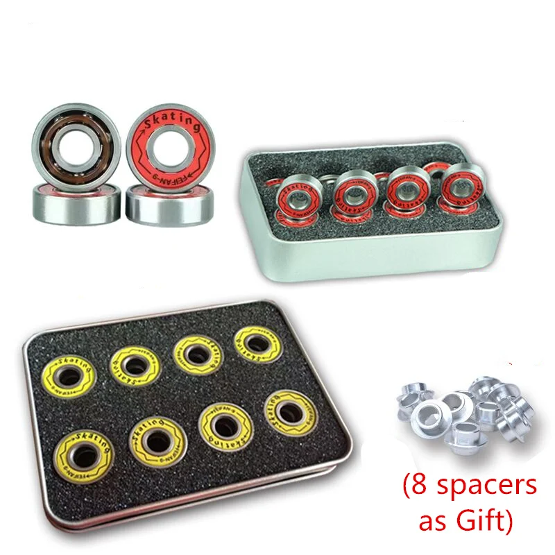 Original Feifan ILQ9 608 Bearing for Inline Skates Skateboard Scooter ILQ-9 Bearings for Slalom FSK Speed Skating with Iron Box Original Feifan ILQ9 608 Bearing for Inline Skates Skateboard Scooter ILQ-9 Bearings for Slalom FSK Speed Skating with Iron Box