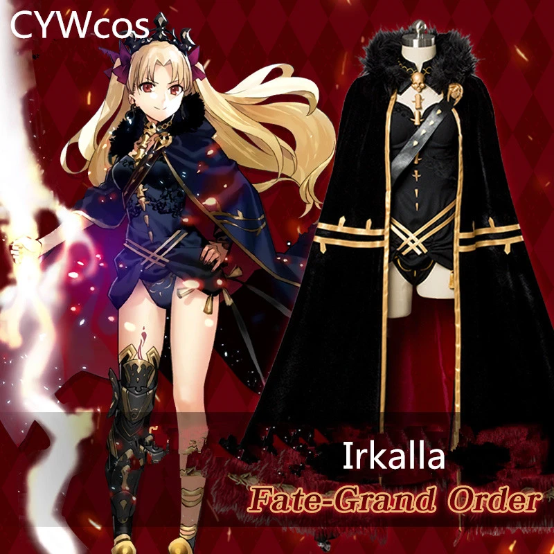 Игра Fate/Grand Order FGO Lancer Irkalla Ereshkigal Косплей Костюм Костюмы на Хэллоуин плащ+ топ+ шорты+ носки+ головной убор