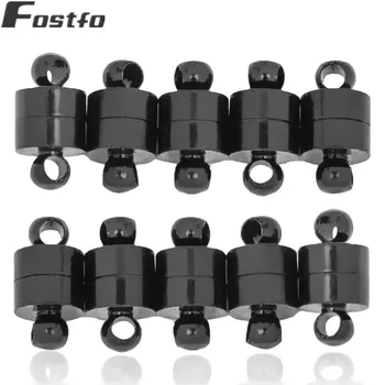 

Fostfo 10pcs/set 6*11mm Black Magnetic Clasps Connectors For Leather Cord Bracelet Necklace Diy Jewelry Making Copper