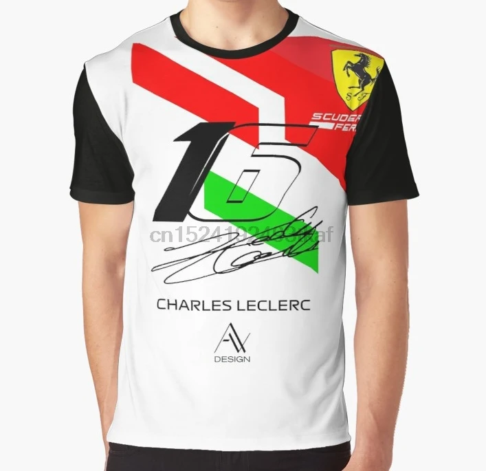 

All Over Print T Shirt Men Funny tshirt Charles Leclerc 2019 Graphic Women T-Shirt