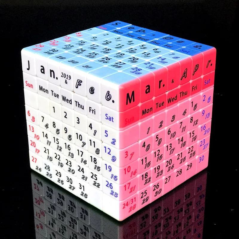 7 Layers Magic Cube 7x7 Calendar neo cube Magico 75 mm Educational Toys For Children over 6 Years Old Puzzle Toys Speed Puzzle