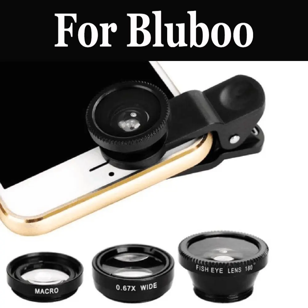 

3In1 Mobile Phone Fish Eye+Wide Angle+Macro Lens For Bluboo Xfire 2 Dual Picasso Maya Maya Max Mini S1 S8 S8 Plus D1 D5 Pro S3