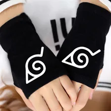 Наруто Hokage Ninja Sharingan зимние теплые перчатки с половинными пальцами для косплея аксессуары для мужчин и женщин японский аниме мультфильм