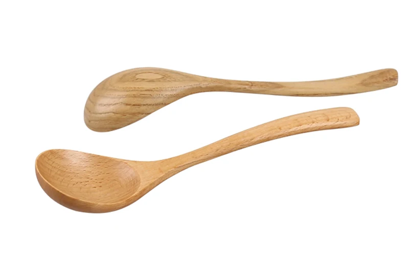High Quality Wooden Spoon Large Soup Spoon Wood Dinner Cutlery Spoon Tablespoon Kitchen Ladle Wooden Cooking Utensils Tableware (9)