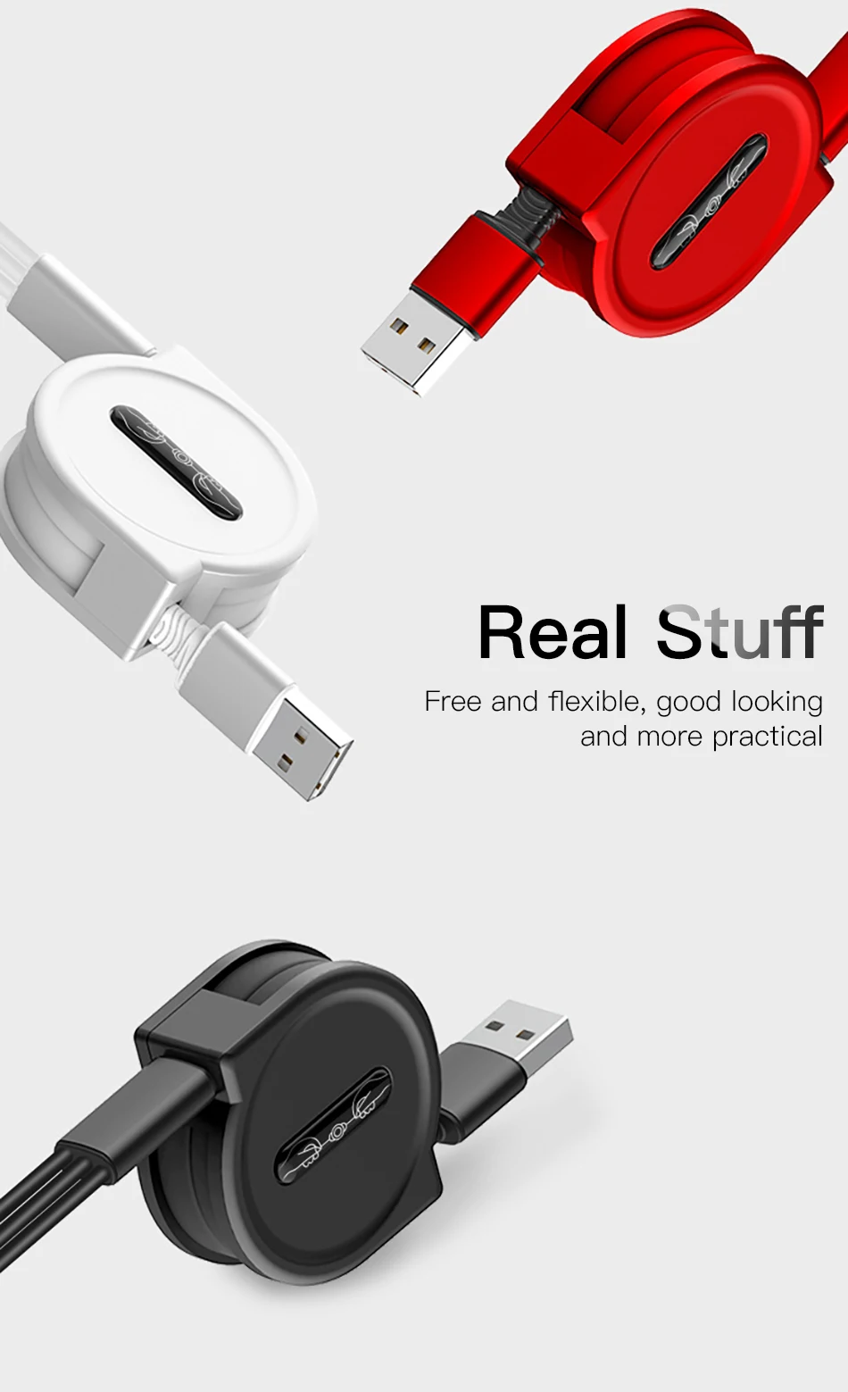 !ACCEZZ 3 in 1 Retractable USB Cable 3A Fast Charging For iPhone XS MAX Micro USB Type C For Samsung Xiaomi Huawei Mobile Phone (2)