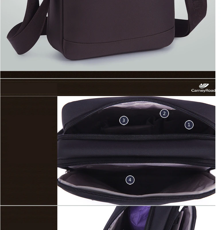 Carneyroad брендовые водонепроницаемые Оксфордские сумки-мессенджеры для мужчин, деловые повседневные портфели, сумка через плечо, мужская сумка на плечо
