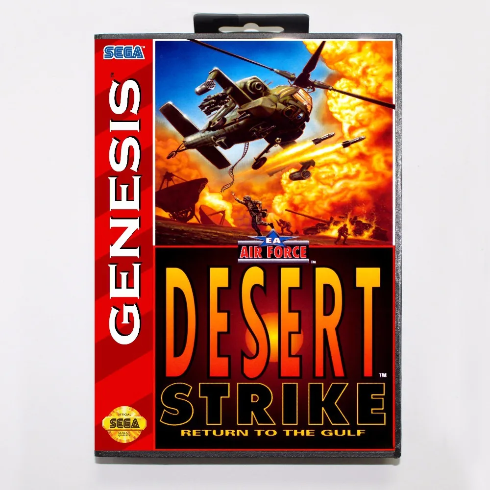 Игровой картридж Desert Strike 16 бит игровая карта MD с розничной коробкой для Sega Mega Drive