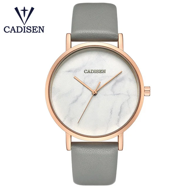 

CADISEN Luxury Brand Fashion Women Watch Marble Dial Unique Design Ladies Quartz Watches Dress Wristwatch Relogio Feminino 2018