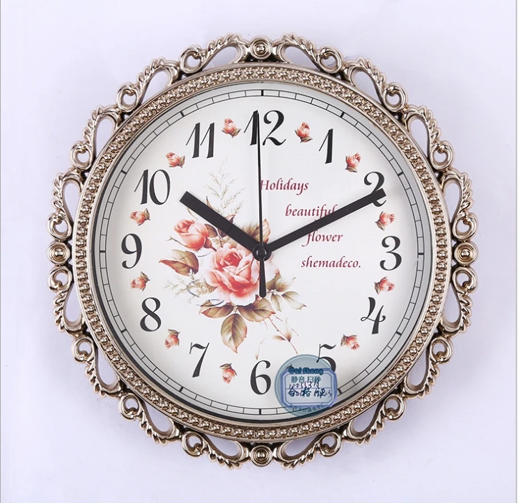 European antique wall clock round acrylic fashion Home Furnishing
