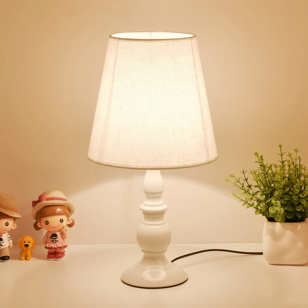 Современный Зеленый Настольный светильник для гостиной спальни светодиодный настольная лампа Bdside E27 лампа с абажуром для чтения детей зеленая настольная лампа