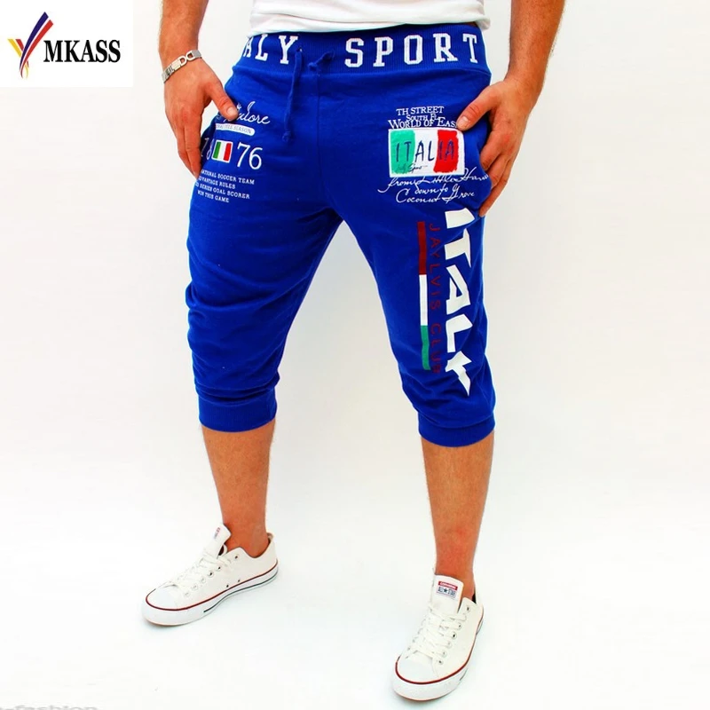 

2017 New Men's Shorts Casual Men's Active Printing Letter Mens Fashion Fitness Outer Wear Trousers At Home