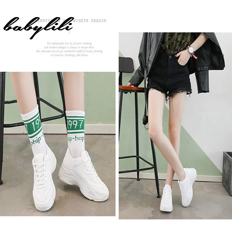 

2019 New Summer Sneakers for Women Fashion Comfortable Sneakers Thick Bottom Basketball Sneakers Women's Leisure Running Shoe