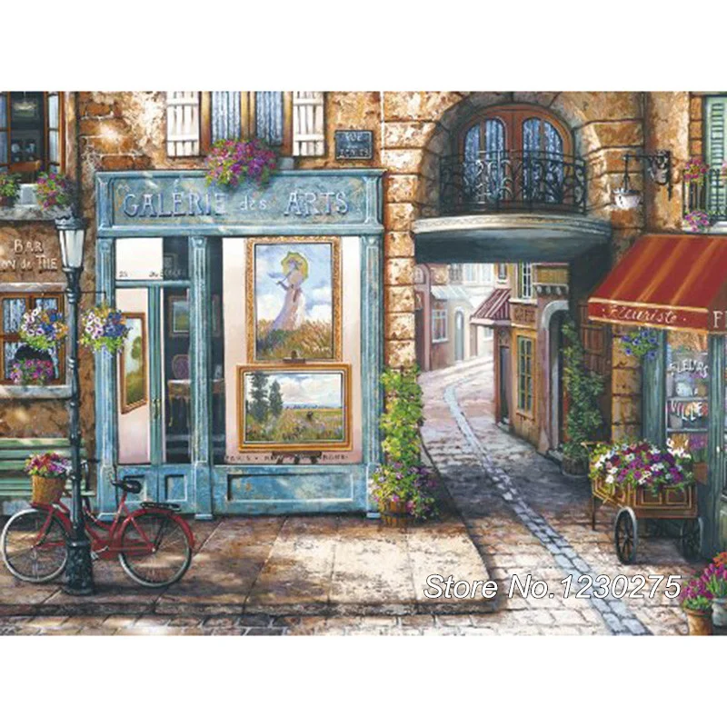 

Diy Diamond Painting Cross Stitch Old city scenery 5D Diamond Mosaic Set Unfinished Decorative Full Diamond Embroidery SD648