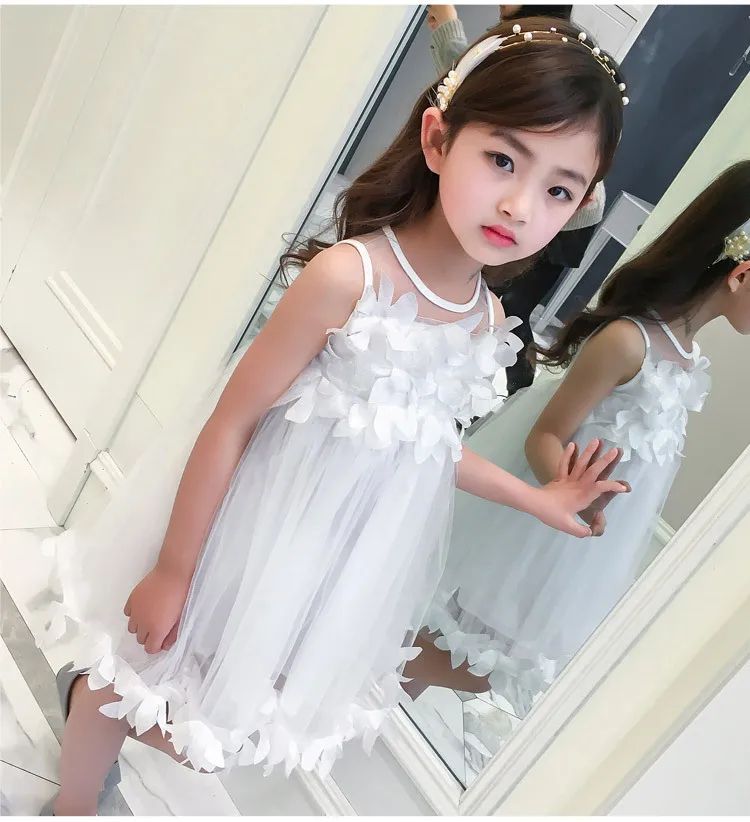 2018 Fashion Flower Girls Dress Summer Kids Clothes Sleeveless Cute Princess Party Children Dresses For Girls Costumes 14 Years (6)
