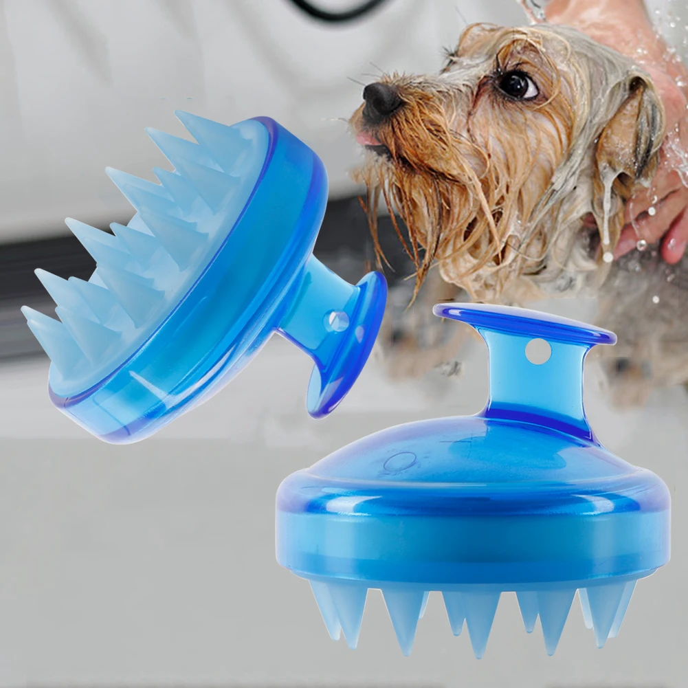Собака Pet Купание силиконовая Массажная кисть мытье волос гребень-Шампунь Душ Ванна чистящие средства