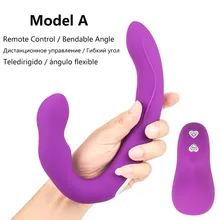 10 Speeds Strapless Strapon Dildo Vibrator Wireless Strap on Lesbian Double Penetration Dildo We Share Vibe Sex Toys for Woman