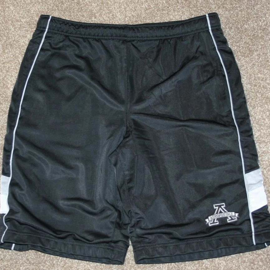 AEROPOSTALE XS Black Shorts Exercise Athletic Waist: 32 Lined Mens