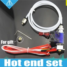 3D Impresora All-metal j-head Hotend con Ventilador de Refrigeración de Tubo DE PTFE de 1.75/3.0 MM v6 Wade Extrusora enfundado 0.2-1.0mm de la Boquilla