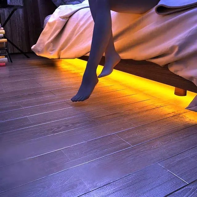 $US $13.19  UNIBROTHER Under Bed Light Dimmable Motion Activated 5ft LED Induction Strip Bedroom Night Light Am