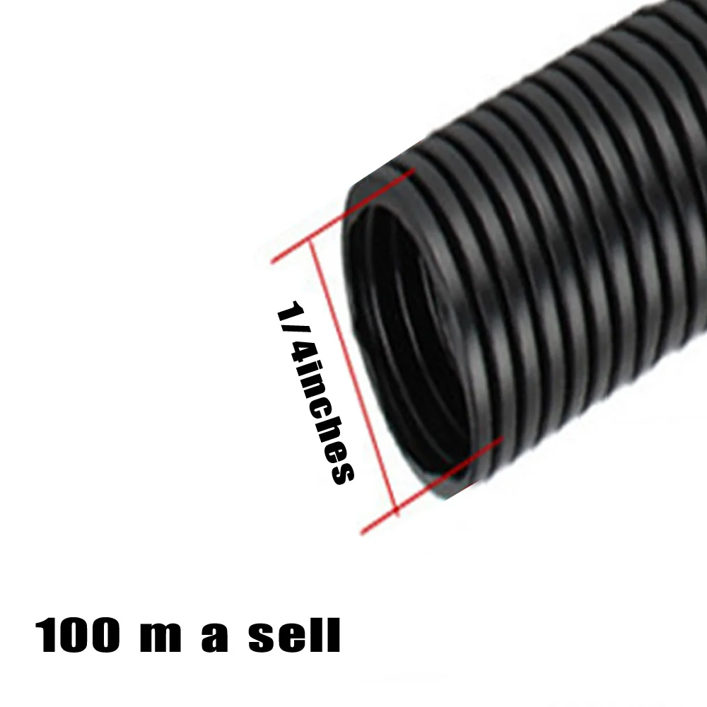 

100m 6.5mm Open Split Loom Conduit Corrugated Wire Cable Tubing Flexible Parts For Abrasion Gasoline Oil