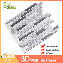 Wall paper 3D White Grey Marble Brick Self-Adhesive Wall Stickers Waterproof for DIY Home Wall Decal Sticker Kitchen Bathroom Wall paper 3D White Grey Marble Brick Self-Adhesive Wall Stickers Waterproof for DIY Home Wall Decal Sticker Kitchen Bathroom