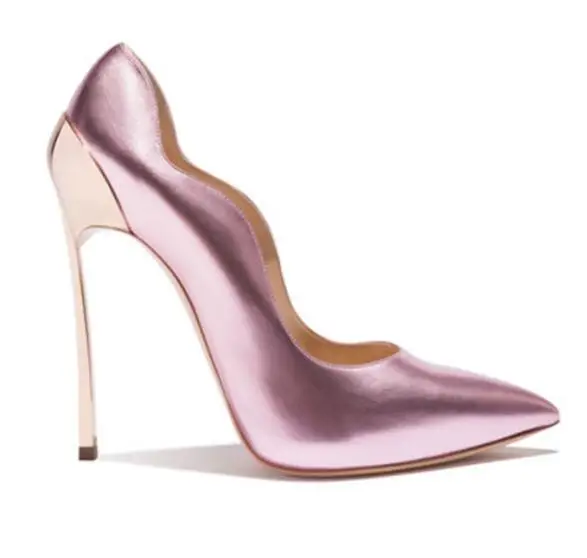 

Sestito New Hot 2019 Ladies Spring New Mixed Color Wave Stiletto Heels Pumps Woman Pointed Toe Slip-on Dress Wedding Shoes Women
