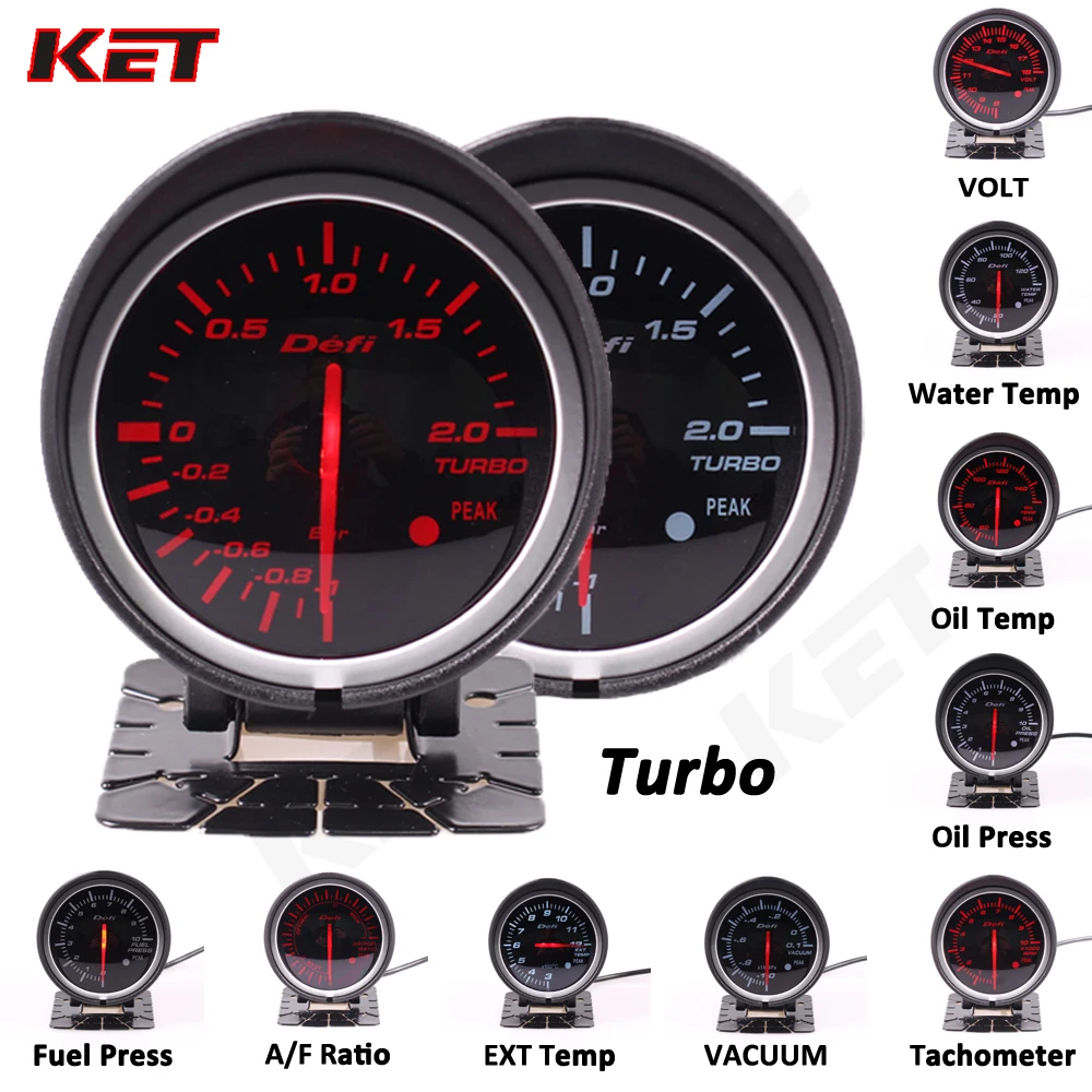 Meilleur Defi BF 2.5 pouce 60mm jauge de compteur automatique Volt température de l eau température de l huile presse à huile tr min