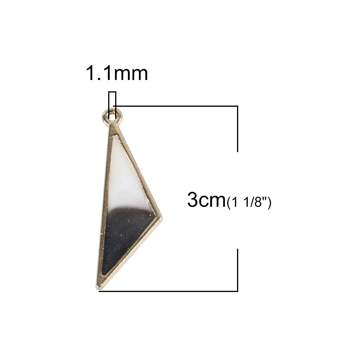 DoreenBeads подвески из сплава цинка геометрические золотые цвета черный и белый