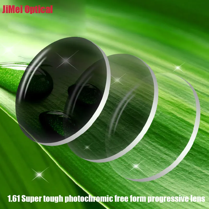 1.61 Super tough Photochromic Digital Free Form Progressive Prescription Optical Lenses With Fast Color Changing Performance