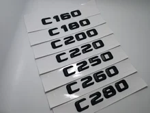 Logotipo de arranque trasero para Mercedes Benz, emblema negro mate para W204 205 Clase C C160 C180 C200 C220 C250 C260 C280
