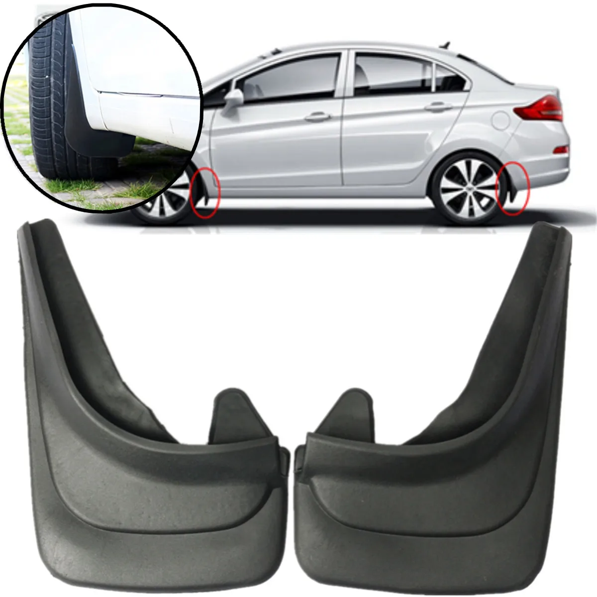 

Universal Front Rear Car Truck Van Mud Flap Mudflaps For Peugeot /FIAT /Citroen /VW /AUDI