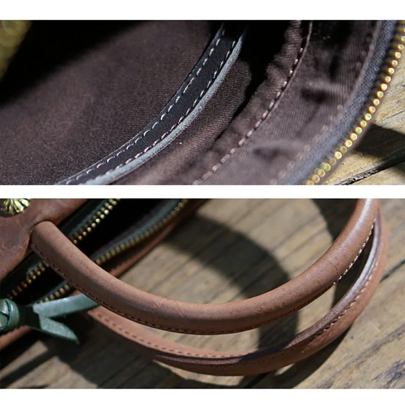 AETOO British retro handmade cowhide leather one shoulder diagonal back handbag casual computer bag hit color IPAD ladies and