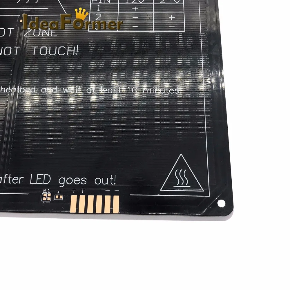 Части 3d принтера высокая температура 120 градусов 220*220*3 мм алюминий MK3 PCB Тепловая кровать 12 В мощность Тепловая кровать