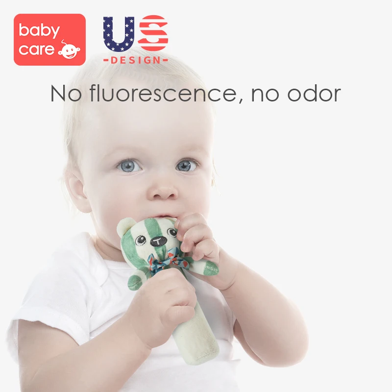 Baby Rattles Mobiles Toys Cartoon Animal Puzzle Hand Bell BB Stick Newborn Sleeping Soft Plush Toy Early Educational Doll