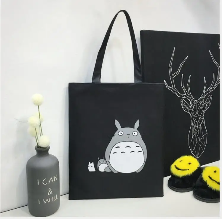 جديد الكرتون Totoro المطبوعة حقيبة كتف المرأة قدرة كبيرة الإناث جراب التسوق حقيبة قماش الشاطئ سيدة اليد حقيبة جديد الكرتون Totoro المطبوعة حقيبة كتف المرأة قدرة كبيرة الإناث جراب التسوق حقيبة قماش الشاطئ سيدة اليد حقيبة