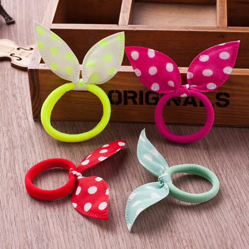 

10pcs Lovely Kids Girls Lady Dot Bow Headwear Hair Bands Rabbit Ear Headband Party Wire Scarf Hair Accessories For Hair Ornament