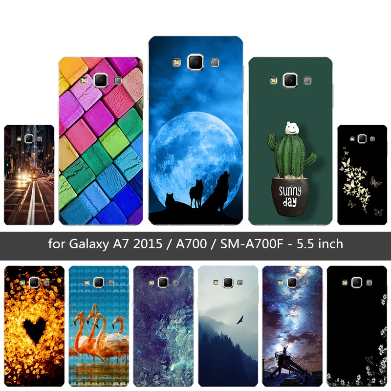 Для Samsung Galaxy A7 2015 силиконовые чехлы для телефонов Grimace Рисунок 5 дюймов A700F A700H SM-A700F