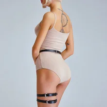 Новая модная подвязка пояс регулируемые кожаные подвязки женский БДСМ бондаж Эротическое нижнее белье Харадзюку жгут панк-бретели Готика