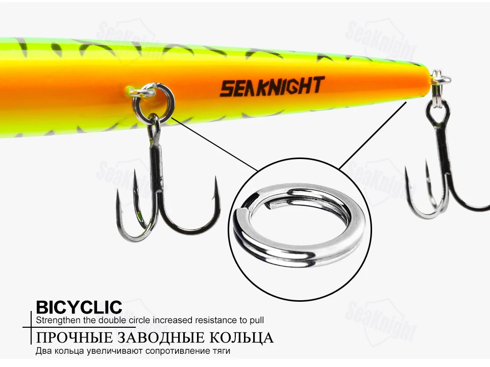 SeaKnight SK019 5 шт. приманка для рыбной ловли гольян 12 г/115 мм Глубина погружения 0-3,0 м имитация рыбы дышать 2 шт. крючок плавающая приманка жесткая Приманка