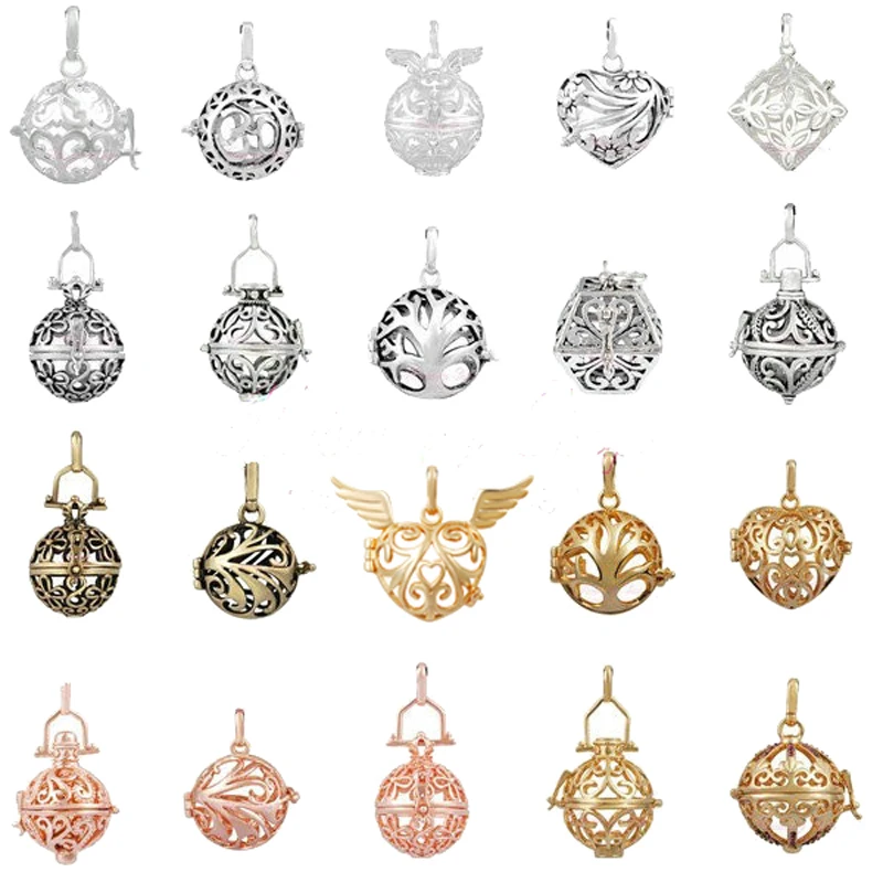 

Eudora 9 Styles Harmony Bola Pendant Cage Locket Angel Caller Bola Lot Engelsrufer Aromatherapy Floating Lockets Charm Necklace