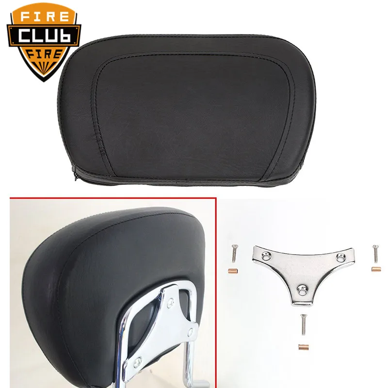 

Motorcycle Sissy Bar Detachable Passenger Backrest Pad Models Black&Chrome for Harley Touring FLHRC FLHR FLHX 1997-2017