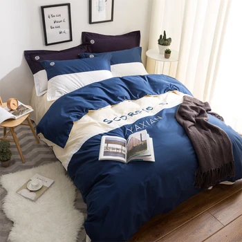 

New Fashion Bedding Set 4pcs/3pcs Duvet Cover Sets Soft Polyester Bed Linen Flat Bed Sheet Set 220cmx240cm Free Shipping